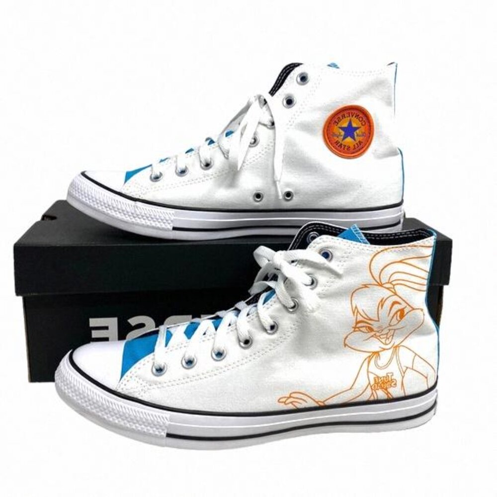 Converse Chuck Taylor High Top Canvas White 172514C-WHT/BLU Custom Sneakers Men - Picture 5 of 10